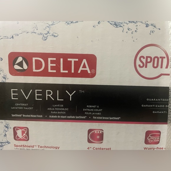 Delta EVERLY 25741LF-SP 2-Handle Bathroom Faucet SpotShield Brushed Nickel NEW - Picture 3 of 11